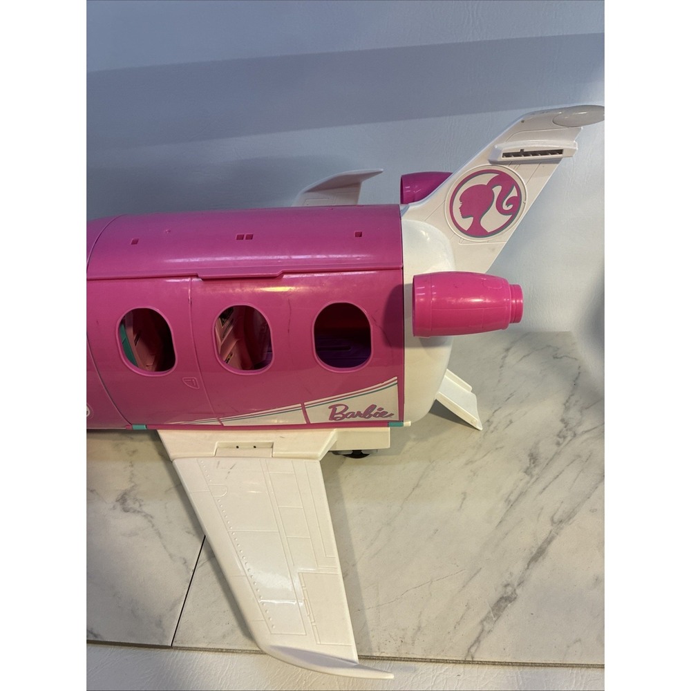 Barbie Pink Jet Airplane Playset – Opens into Cabin w/Seats & Cockpit - Picture 2 of 12